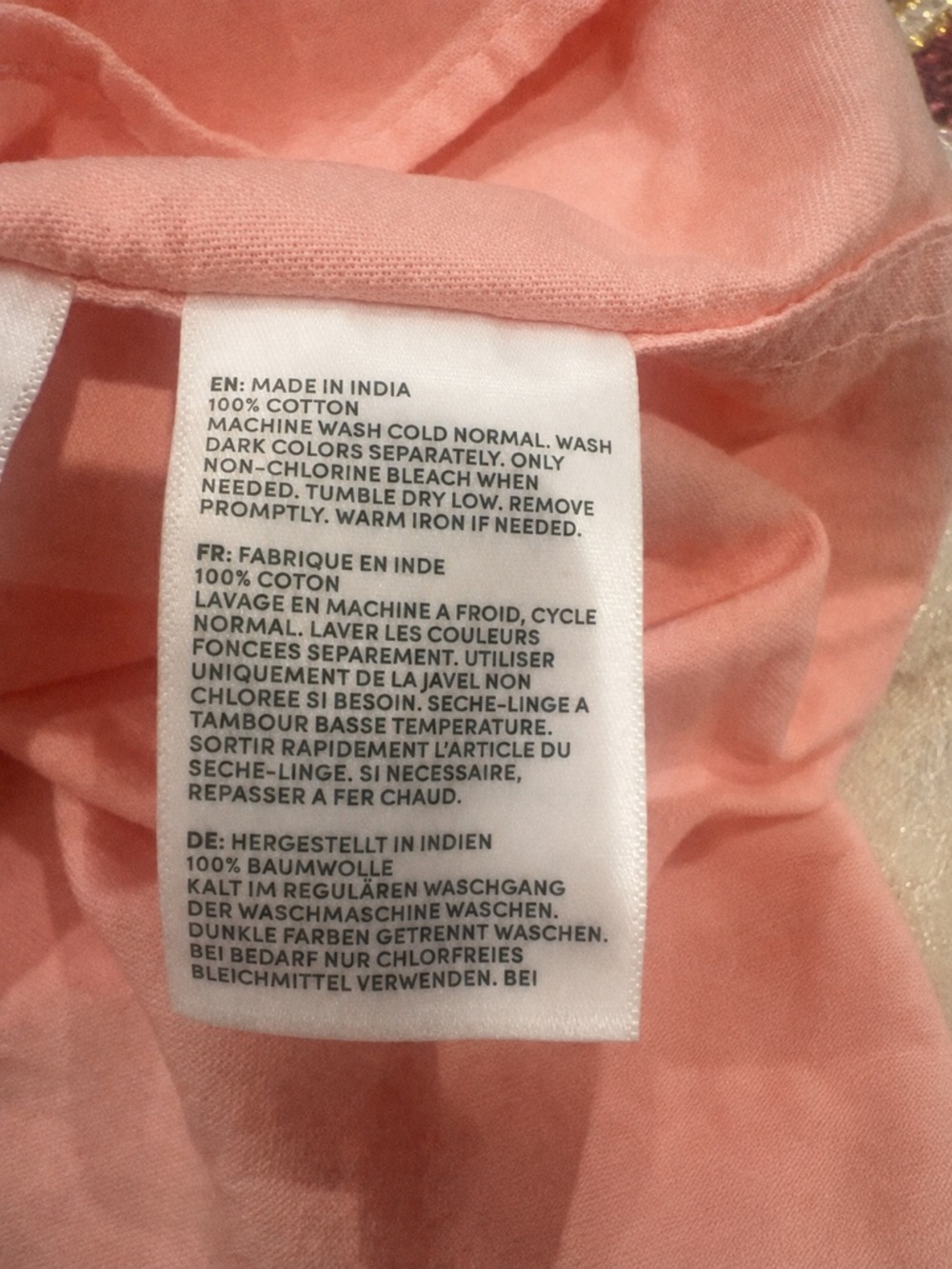 Lands’ End Women’s Pink 100% Cotton Button-Down Shirt Size L 14–16 - Picture 3 of 4